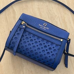 Kate Spade Leather Crossbody Tote - Royal Blue